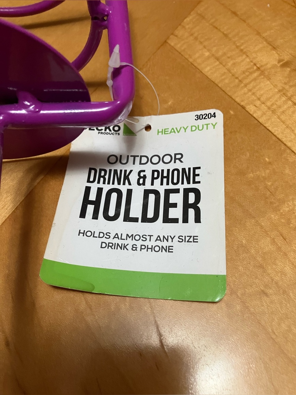Heavy-Duty Outdoor Drink & Phone Holder — Purple